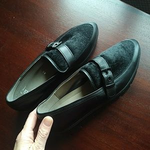 New Ara mocassins black leather